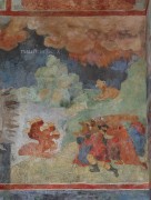 Роспись четверика церкви Николая Чудотворца в Нерехте Костромской области. Видение зверя с семью головами и десятью рогами, выходящего из земли.