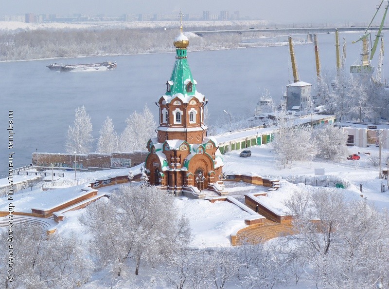 Часовни в Красноярске зимой