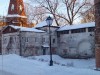 Южные ворота Симонова мужского монастыря в Москве. Вид с северо-запада.