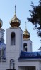 Колокольни церкви Успения Пресвятой Богородицы на Северном кладбище Санкт-Петербурга. Вид с северной стороны.