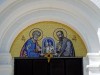 Апостолы Петр и Павел, образ на южном фасаде церкви Рождества Пресвятой Богородицы в Никольском Енотаевского района Астраханской области.