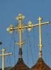 Кресты на главах Никольской церкви в Голутвине. Москва.